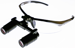 Loupes on Sports Eyeglasses